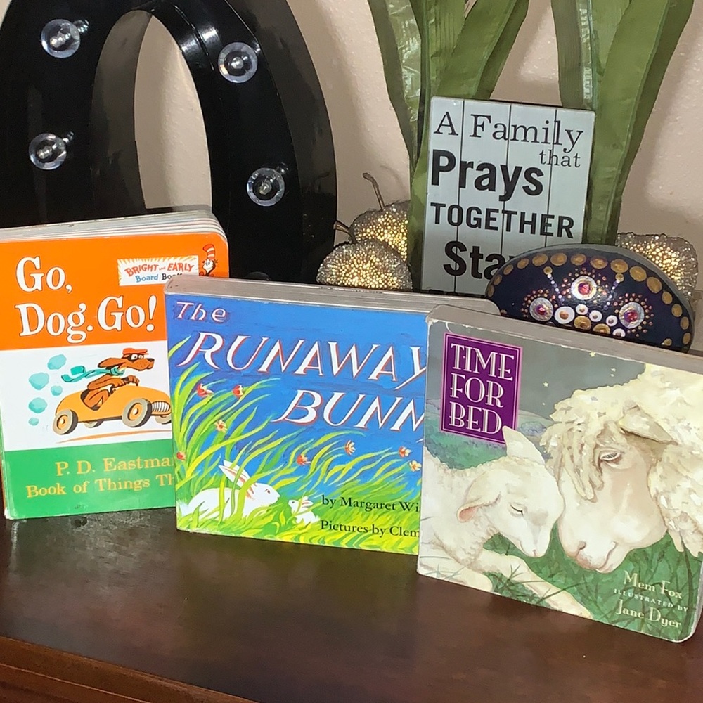 Mystery Board Book w 3 Board Books for ages 0-5